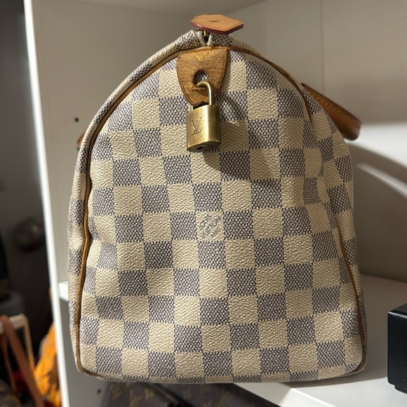 Louis Vuitton Speedy 30 Damier Azur Authentic With Key and Lock 316 - Picture 3 of 15
